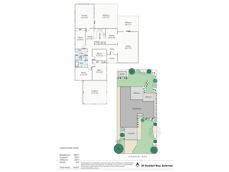 Floorplan of Homely house listing, 20 Stoddart Way, Bateman WA 6150