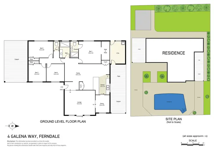 Floorplan of Homely house listing, 4 Galena Way, Ferndale WA 6148