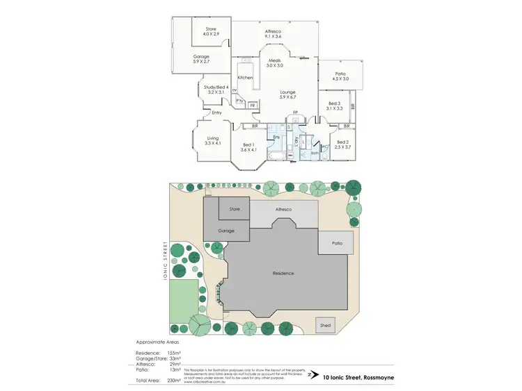 Floorplan of Homely house listing, 10 Ionic Street, Rossmoyne WA 6148
