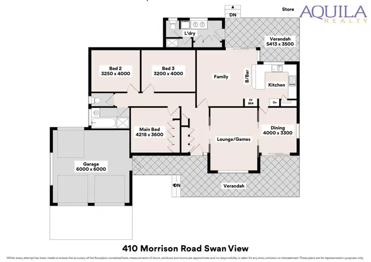 Floorplan of Homely house listing, 410 Morrison Road, Swan View WA 6056