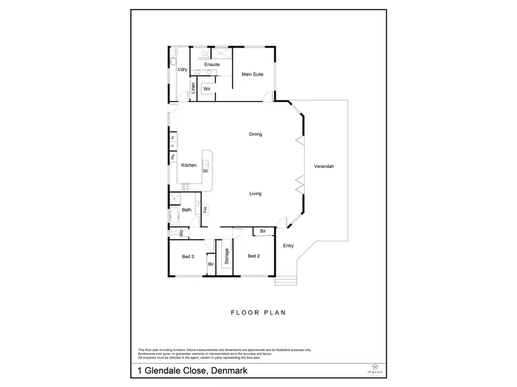 Floorplan of Homely house listing, 1 Glendale Close, Denmark WA 6333