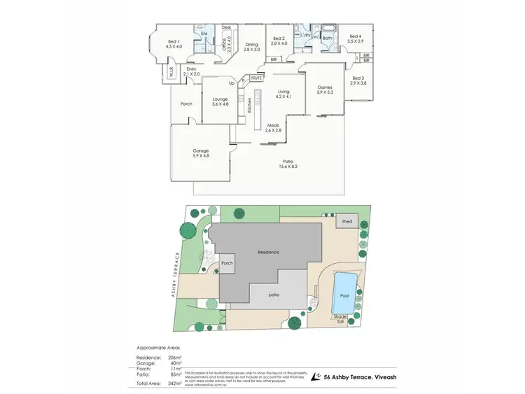 Floorplan of Homely house listing, 56 Ashby Terrace, Viveash WA 6056