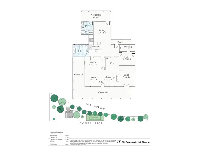 Floorplan of Homely house listing, 305 Paterson Road, Pinjarra WA 6208