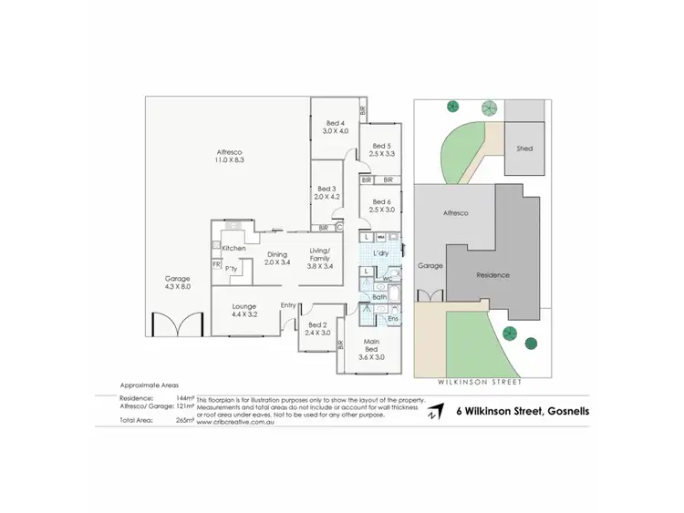 Floorplan of Homely house listing, 6 Wilkinson Street, Gosnells WA 6110