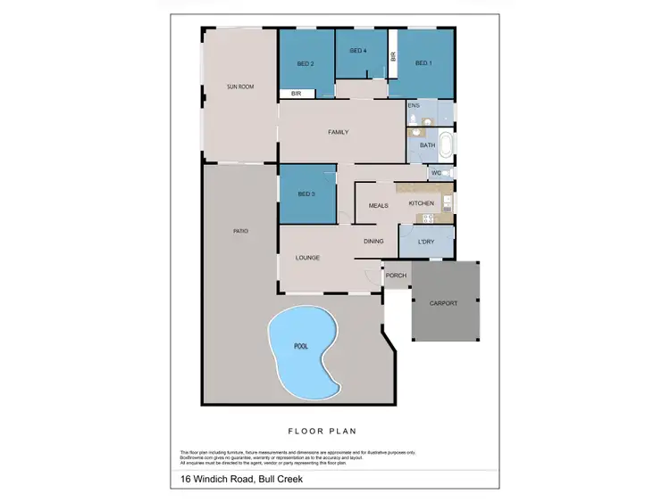 Floorplan of Homely house listing, 16 Windich Road, Bull Creek WA 6149
