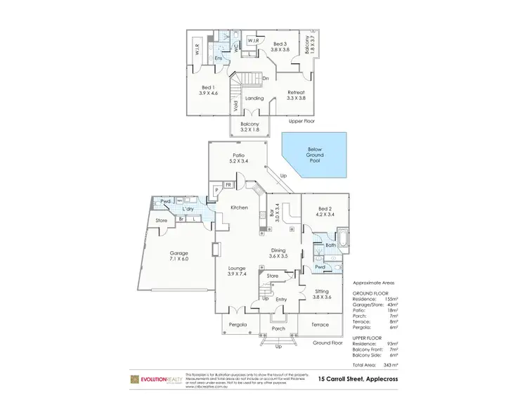 Floorplan of Homely house listing, 15 Carroll Street, Applecross WA 6153