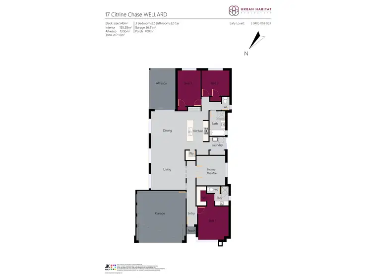 Floorplan of Homely house listing, 17 Citrine Chase, Wellard WA 6170