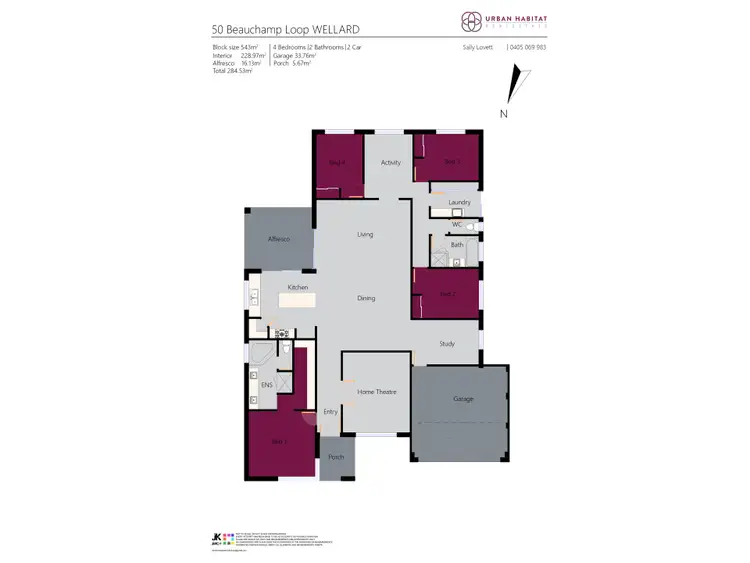 Floorplan of Homely house listing, 50 Beauchamp Loop, Wellard WA 6170