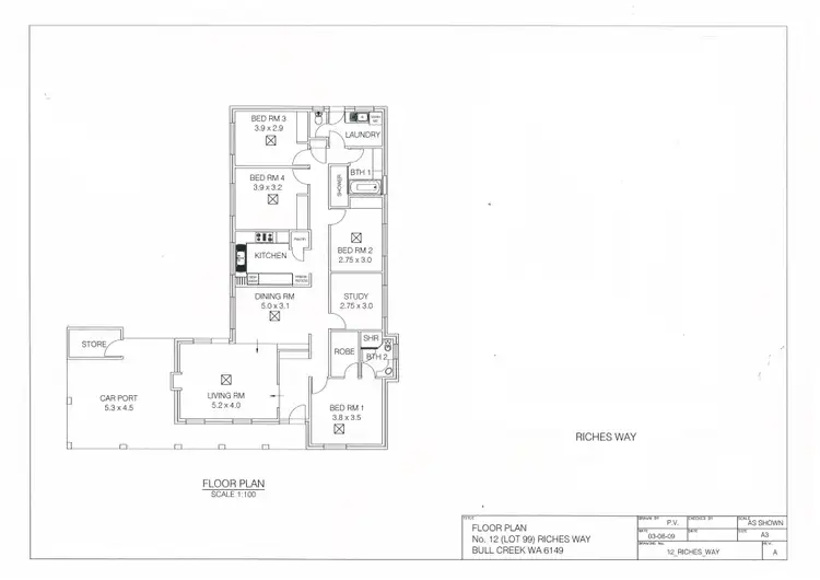 Floorplan of Homely house listing, 12 Riches Way, Bull Creek WA 6149