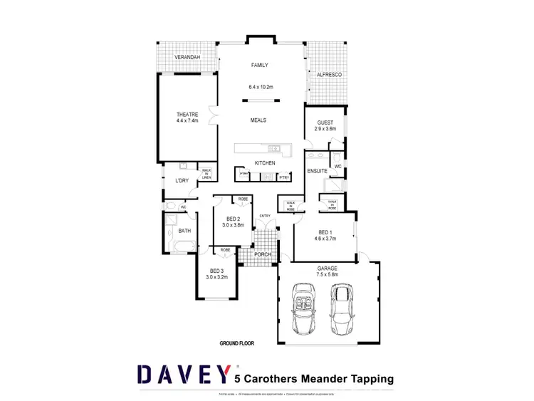 Floorplan of Homely house listing, 5 Carothers Meander, Tapping WA 6065