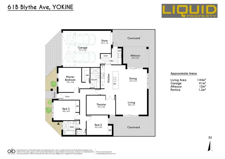 Floorplan of Homely villa listing, 61B Blythe Avenue, Yokine WA 6060