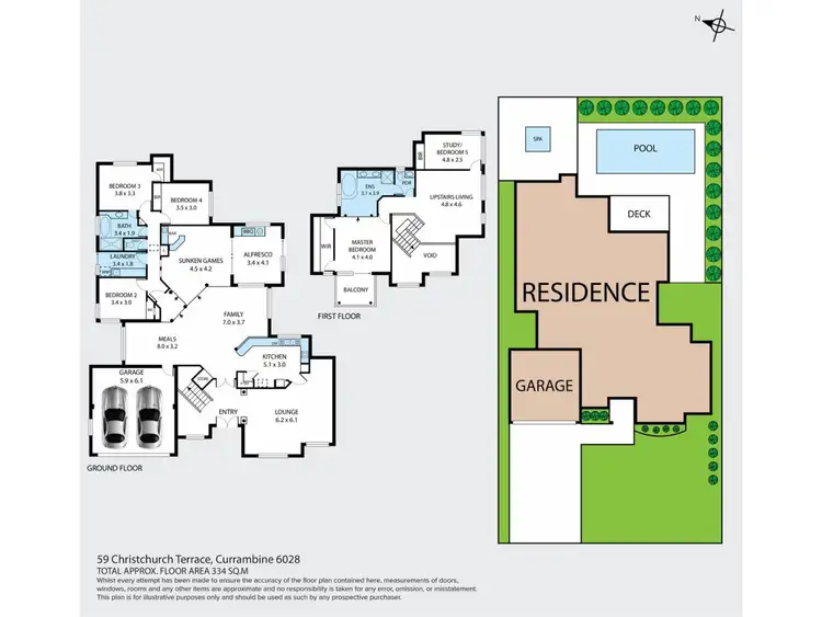 Floorplan of Homely house listing, 59 Christchurch Terrace, Currambine WA 6028