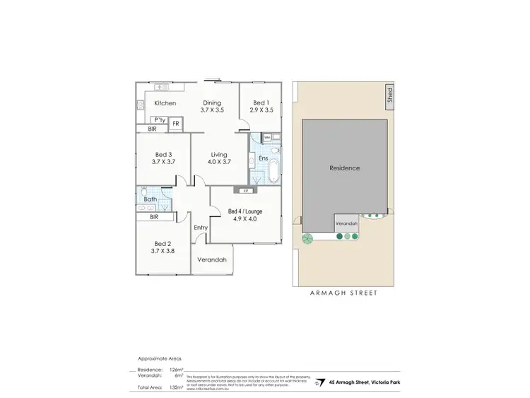 Floorplan of Homely house listing, 45 Armagh Street, Victoria Park WA 6100