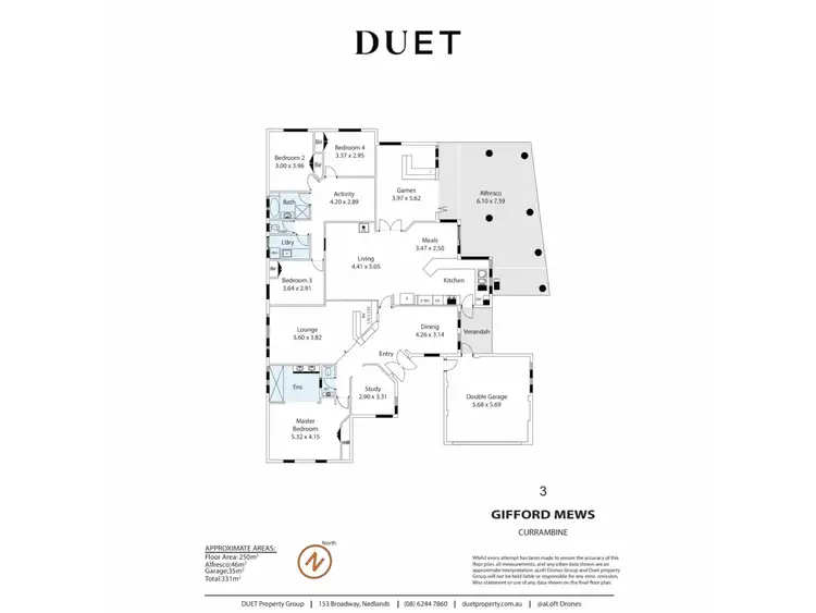 Floorplan of Homely house listing, 3 Gifford Mews, Currambine WA 6028