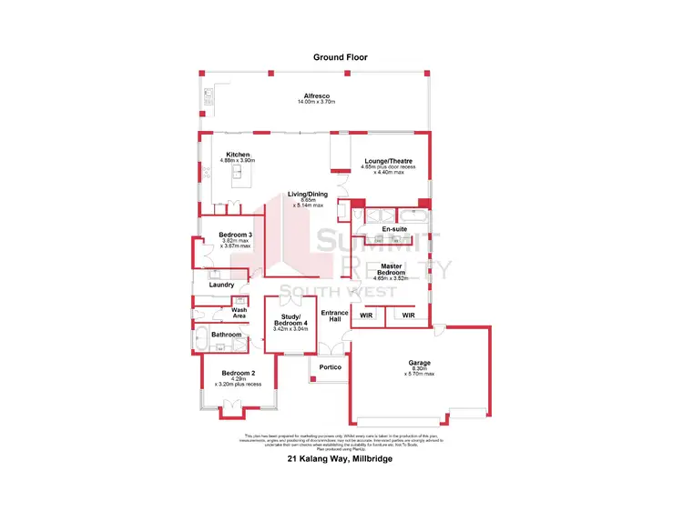 Floorplan of Homely house listing, 21 Kalang Way, Millbridge WA 6232