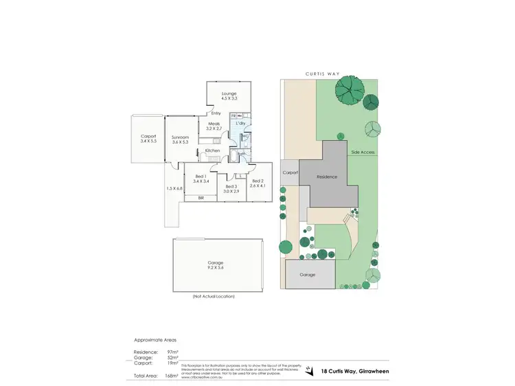 Floorplan of Homely house listing, 18 Curtis Way, Girrawheen WA 6064