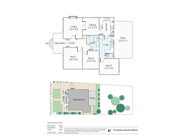 Floorplan of Homely house listing, 57 Inverness Crescent, Menora WA 6050