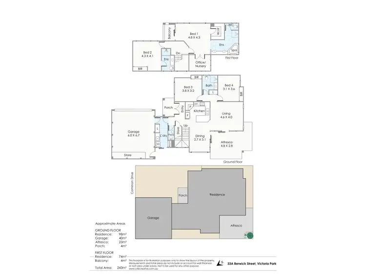Floorplan of Homely house listing, 33A Berwick Street, Victoria Park WA 6100