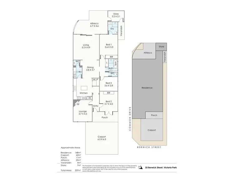Floorplan of Homely house listing, 33 Berwick Street, Victoria Park WA 6100