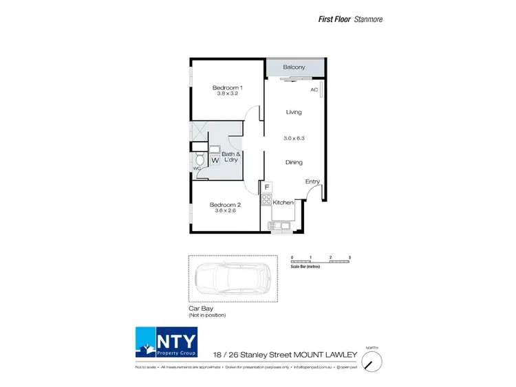 Floorplan of Homely unit listing, 18/26 Stanley Street, Mount Lawley WA 6050