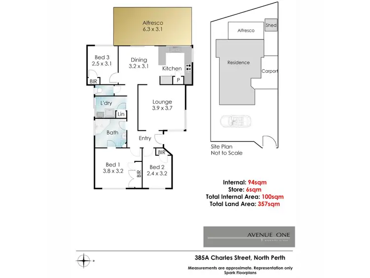 Floorplan of Homely house listing, 385A Charles Street, North Perth WA 6006