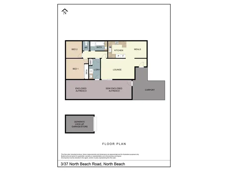 Floorplan of Homely unit listing, 3/37 North Beach Road, North Beach WA 6020
