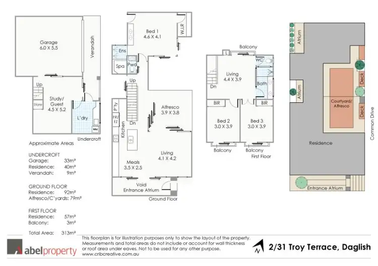 Floorplan of Homely townhouse listing, 2/31 Troy Terrace, Daglish WA 6008