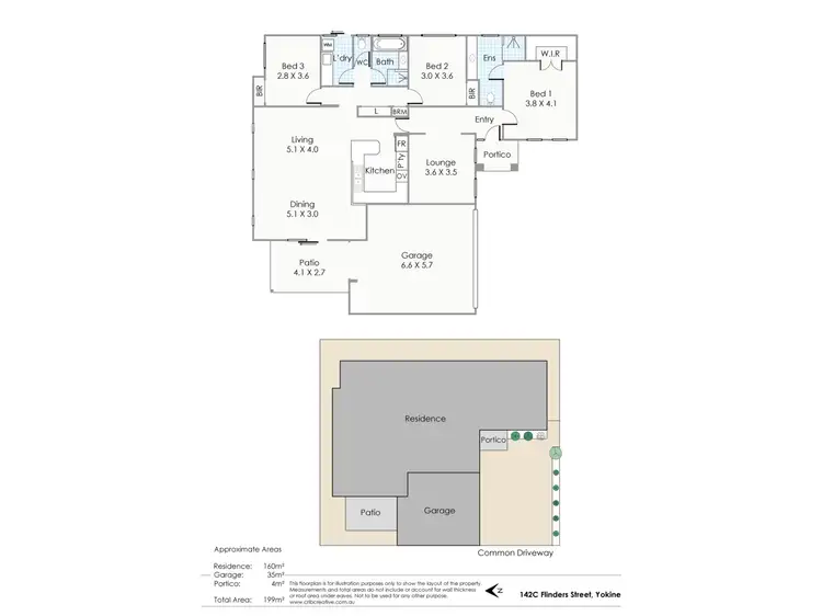 Floorplan of Homely villa listing, C/142 Flinders Street, Yokine WA 6060