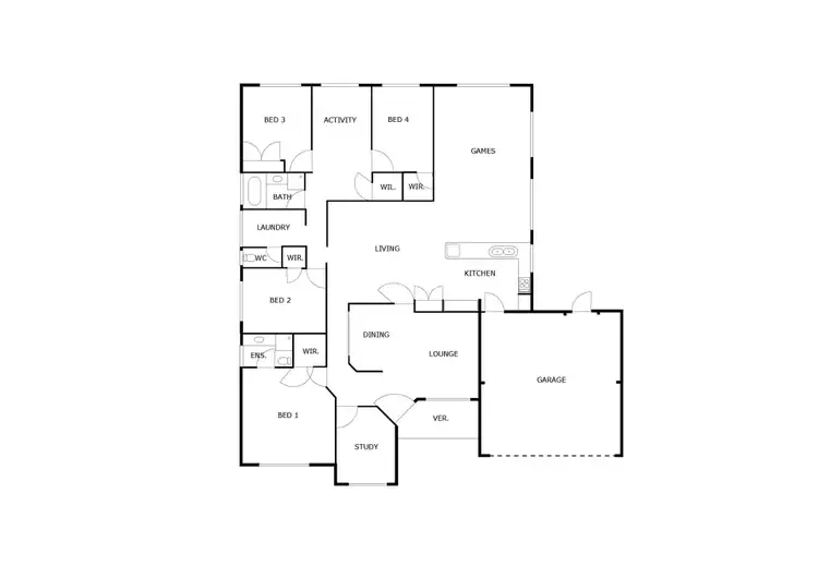 Floorplan of Homely house listing, 8 Hensley Loop, Landsdale WA 6065