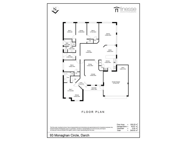 Floorplan of Homely house listing, 93 Monaghan Circle, Darch WA 6065