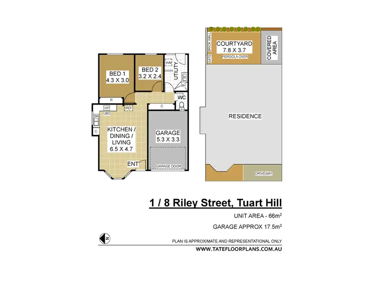 Floorplan of Homely villa listing, 1/8 Riley Street, Tuart Hill WA 6060