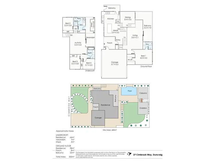 Floorplan of Homely house listing, 27 Cimbrook Way, Duncraig WA 6023