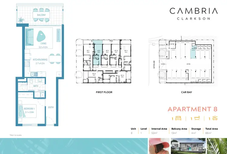 Floorplan of Homely apartment listing, Apt 8, 144 Celebration Boulevard, Clarkson WA 6030