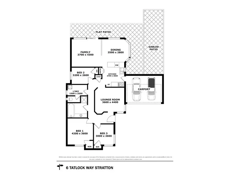 Floorplan of Homely house listing, 6 Tatlock Way, Stratton WA 6056