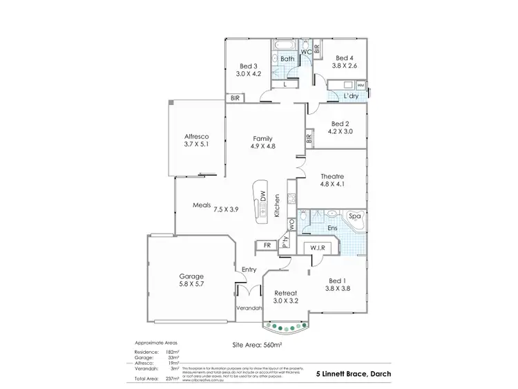 Floorplan of Homely house listing, 5 Linnett Brace, Darch WA 6065