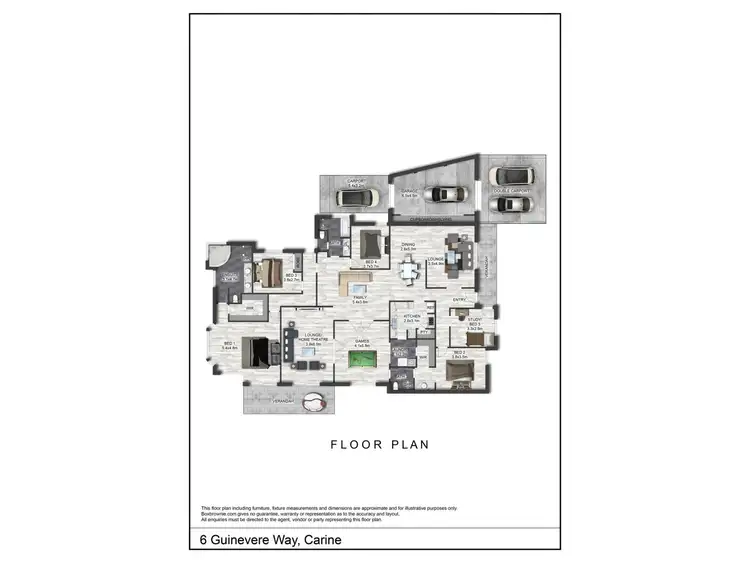 Floorplan of Homely house listing, 6 Guinevere Way, Carine WA 6020