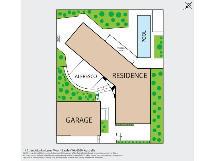 Floorplan of Homely house listing, 14 St Monica Lane, Mount Lawley WA 6050