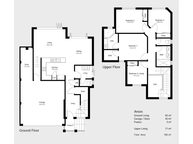 Floorplan of Homely townhouse listing, 1/2 Knave Lane, Innaloo WA 6018