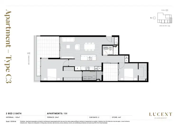 Floorplan of Homely apartment listing, 106/5 Davies Road, Claremont WA 6010
