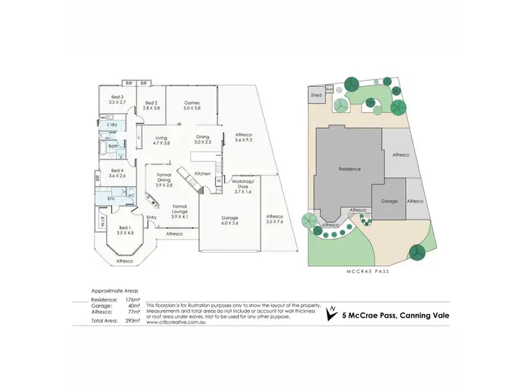 Floorplan of Homely house listing, 5 McCrae Pass, Canning Vale WA 6155