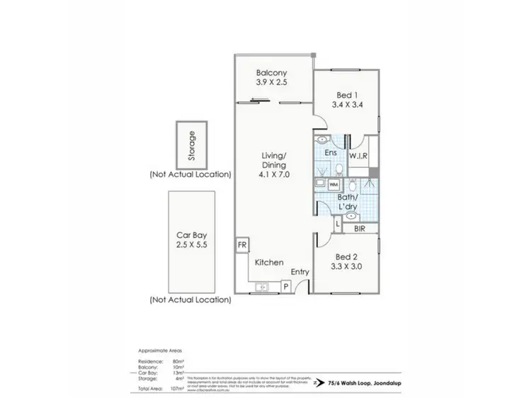 Floorplan of Homely unit listing, 75/6 Walsh Loop, Joondalup WA 6027