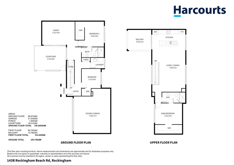Floorplan of Homely townhouse listing, 143B Rockingham Beach Road, Rockingham WA 6168