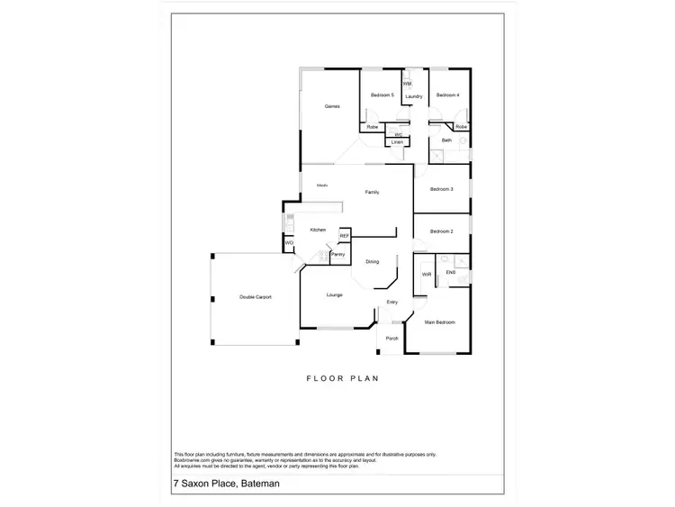 Floorplan of Homely house listing, 7 Saxon Place, Bateman WA 6150
