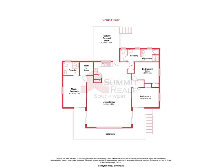Floorplan of Homely house listing, 6 Drayton Way, Binningup WA 6233