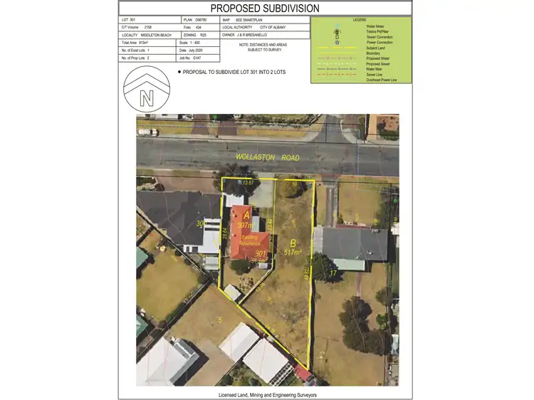 Floorplan of Homely land listing, 47B Wollaston Road, Middleton Beach WA 6330