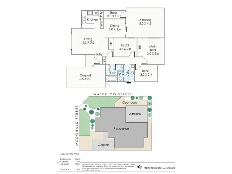 Floorplan of Homely villa listing, 100 McDonald Street, Joondanna WA 6060