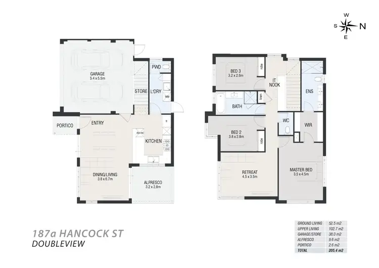 Floorplan of Homely townhouse listing, 187 Hancock Street, Doubleview WA 6018