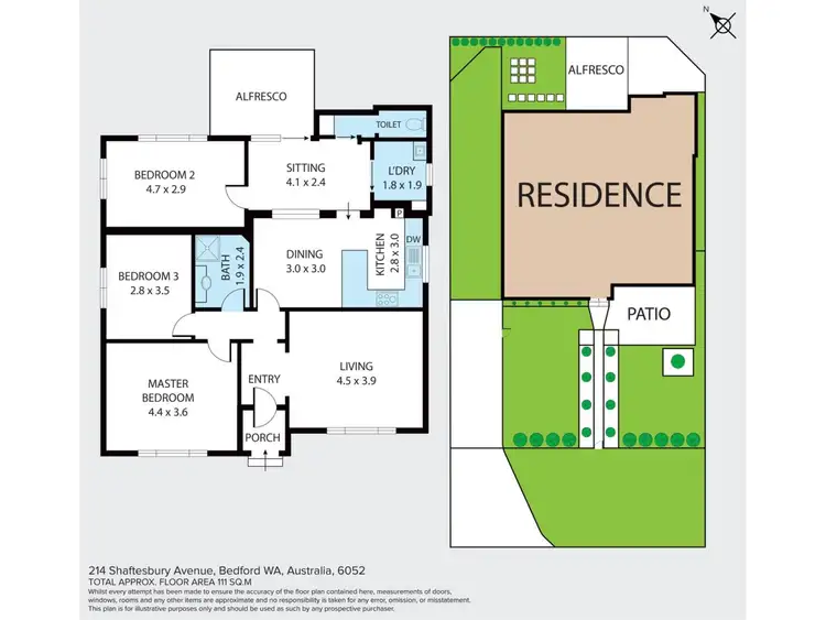 Floorplan of Homely house listing, 214 Shaftesbury Avenue, Bedford WA 6052