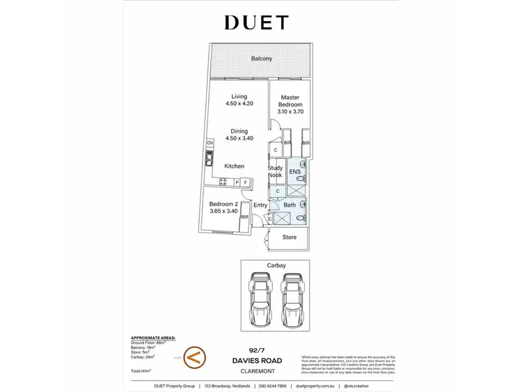 Floorplan of Homely unit listing, 92/7 Davies Road, Claremont WA 6010