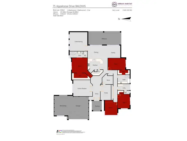 Floorplan of Homely house listing, 75 Appaloosa Drive, Baldivis WA 6171